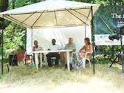 Naftaly Ngugi speaks with youth at UNESCO Youth Academy sponsored by World Genesis Foundation in Romania