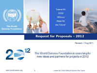 World Genesis Foundation Announces Invitation for Proposals For 2012 Youth Projects and Programs